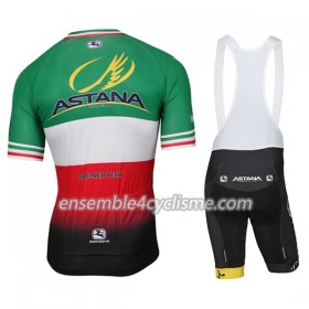 Femme Tenue Maillot + Cuissard à Bretelles 2017 Astana Pro Team Championnats de Italie